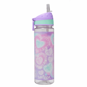Smiggle Pink and Blue Ray of love Plastic Bottle 650Ml