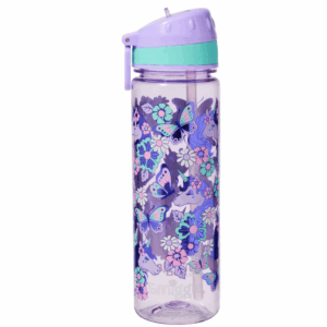 Smiggle Unicorn with purple flowers Plastic Bottle 650Ml