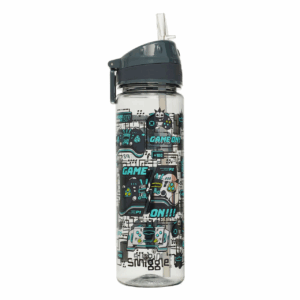 Smiggle Gray Game Plastic Bottle 650Ml
