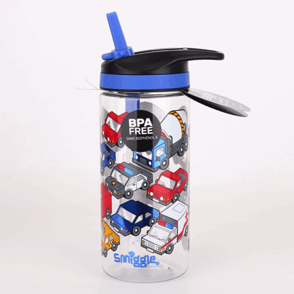 Smiggle Car Spritz Plastic Drink Bottle 440Ml