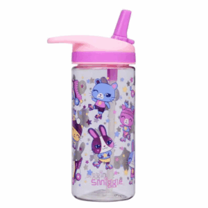 Pink rabbit roller skates Spritz Plastic Drink Bottle 440Ml
