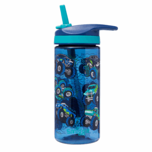 Smiggle Blue truck Spritz Plastic Drink Bottle 440Ml