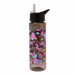 Smiggle Black Unicorn Plastic Drink Bottle 650Ml