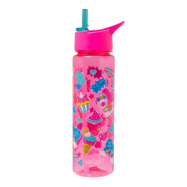 Smiggle Ice Cream Llama Plastic Drink Bottle 650Ml
