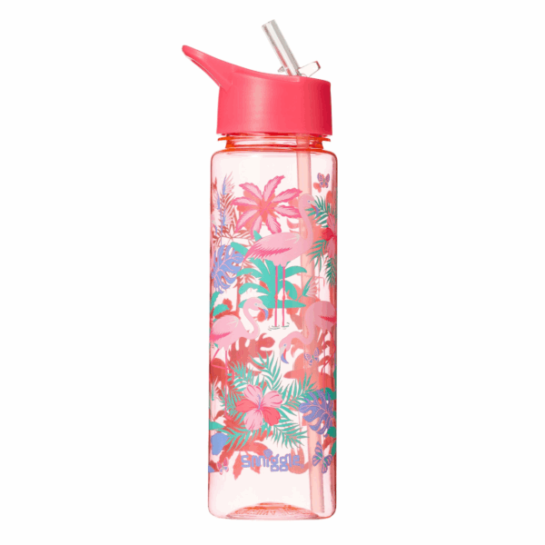 Smiggle Orange Flamingo Plastic Drink Bottle 650Ml