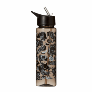 Smiggle Black Dinosaur Party Plastic Drink Bottle 650Ml