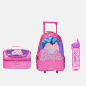 Smiggle Pink Barbie trolley 3 Piece Essential Bundle