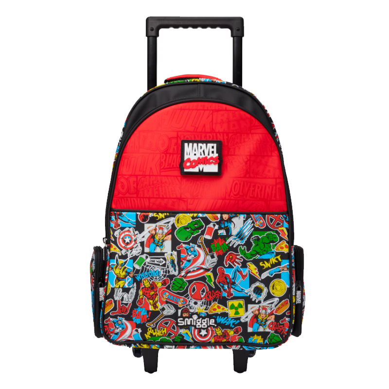 Smiggle Marvel Iron Man Trolley Backpack With Light Up Wheels