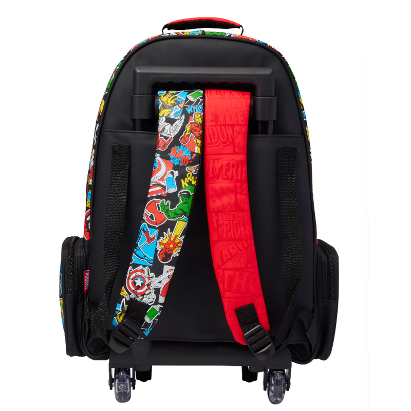 Smiggle Marvel Iron Man Trolley Backpack With Light Up Wheels - Image 3