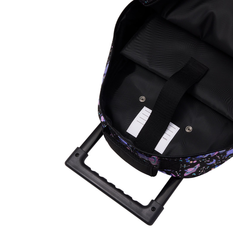 Smiggle Black Fox Trolley Backpack With Light Up Wheels - Image 3