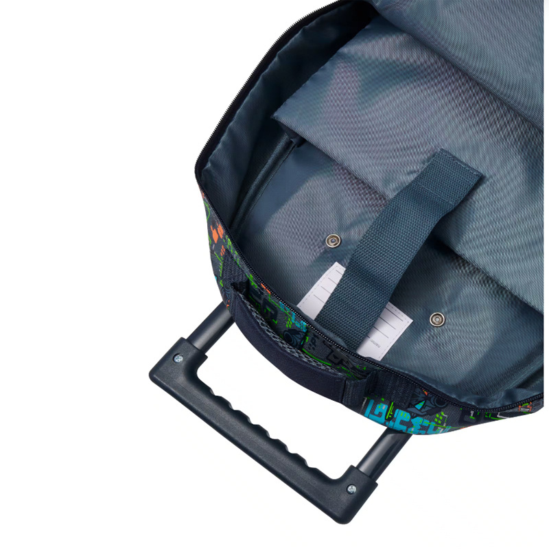 Smiggle Grey Trailblazer Trolley Backpack With Light Up Wheels - Image 3