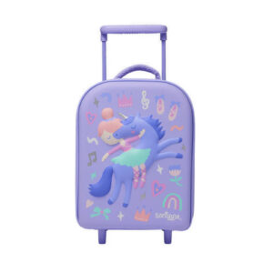 Smiggle Pink Ballet Girl Teeny Tiny Hardtop Trolley Bag