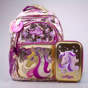 Smiggle Golden Unicorn Classic Backpack